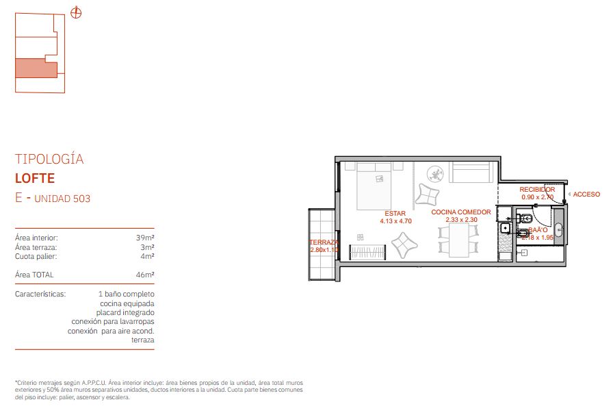 OPORTUNIDAD Monoambiente con metraje de 1 dormitorio