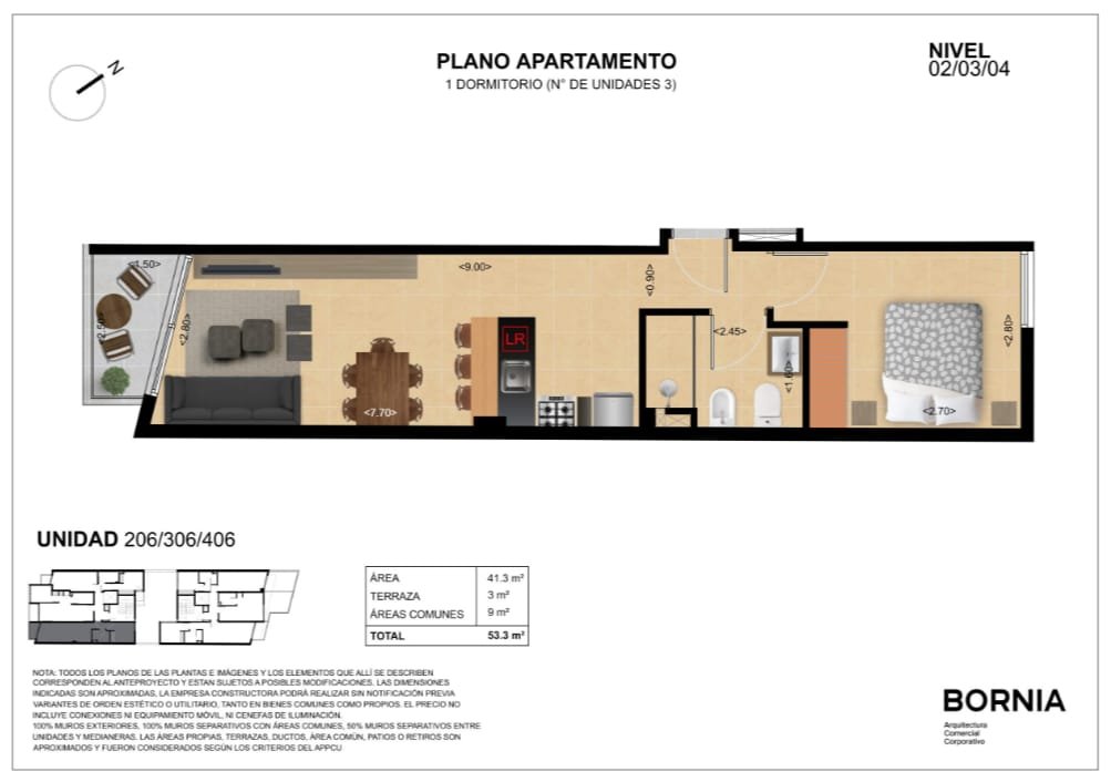 La Blanqueada, 1 dormitorio, 2do piso a estrenar - Imagen 9